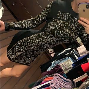 Black mini sexy dress